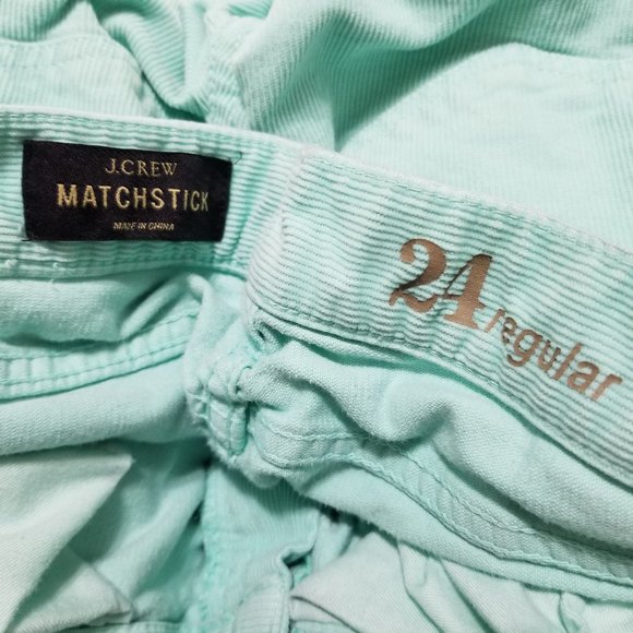 J.Crew pants 24 Matchstick Cord corduroy skinny straight stretch 00903 low rise - Picture 11 of 13